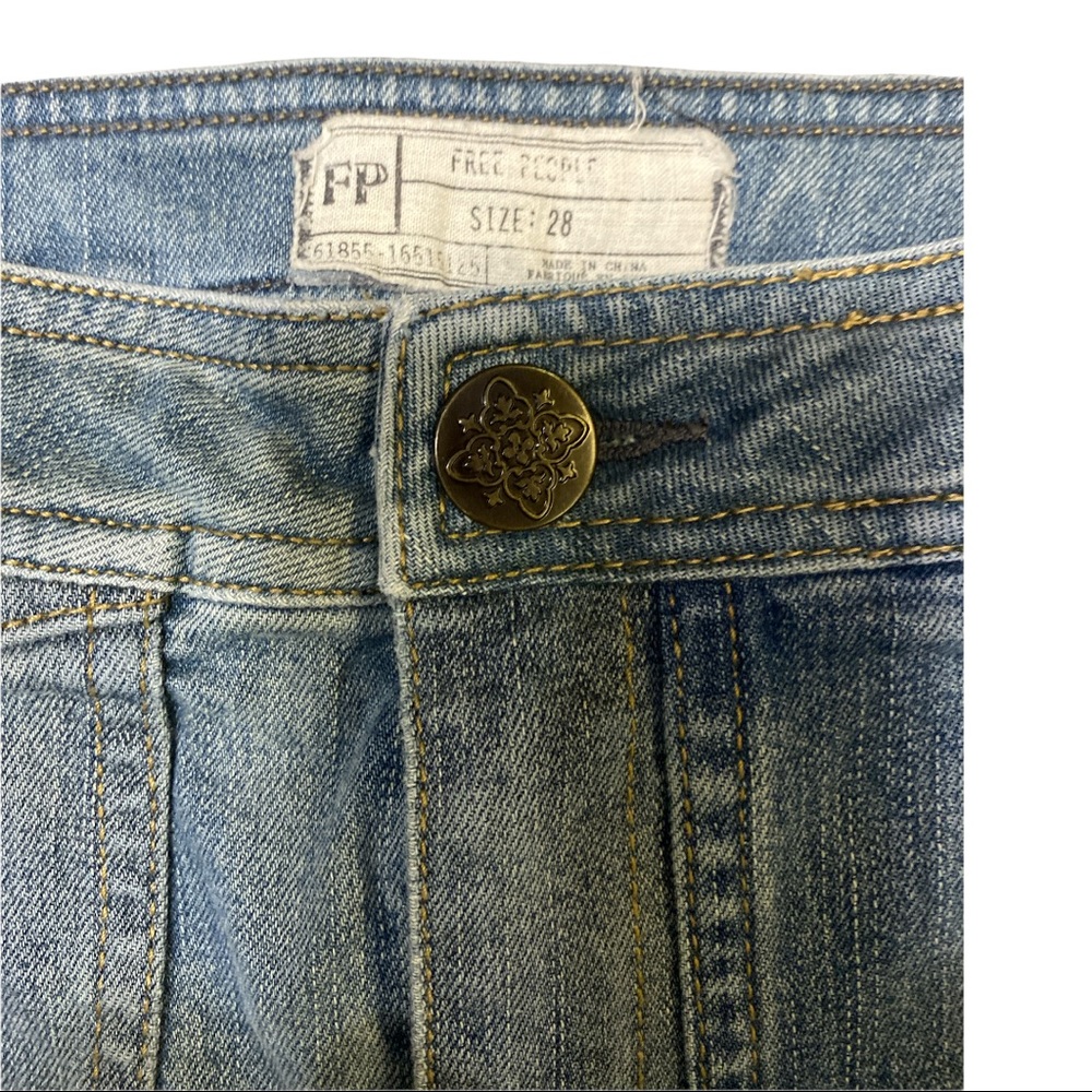 Free People high rise patchwork flares. - Picture 4 of 4